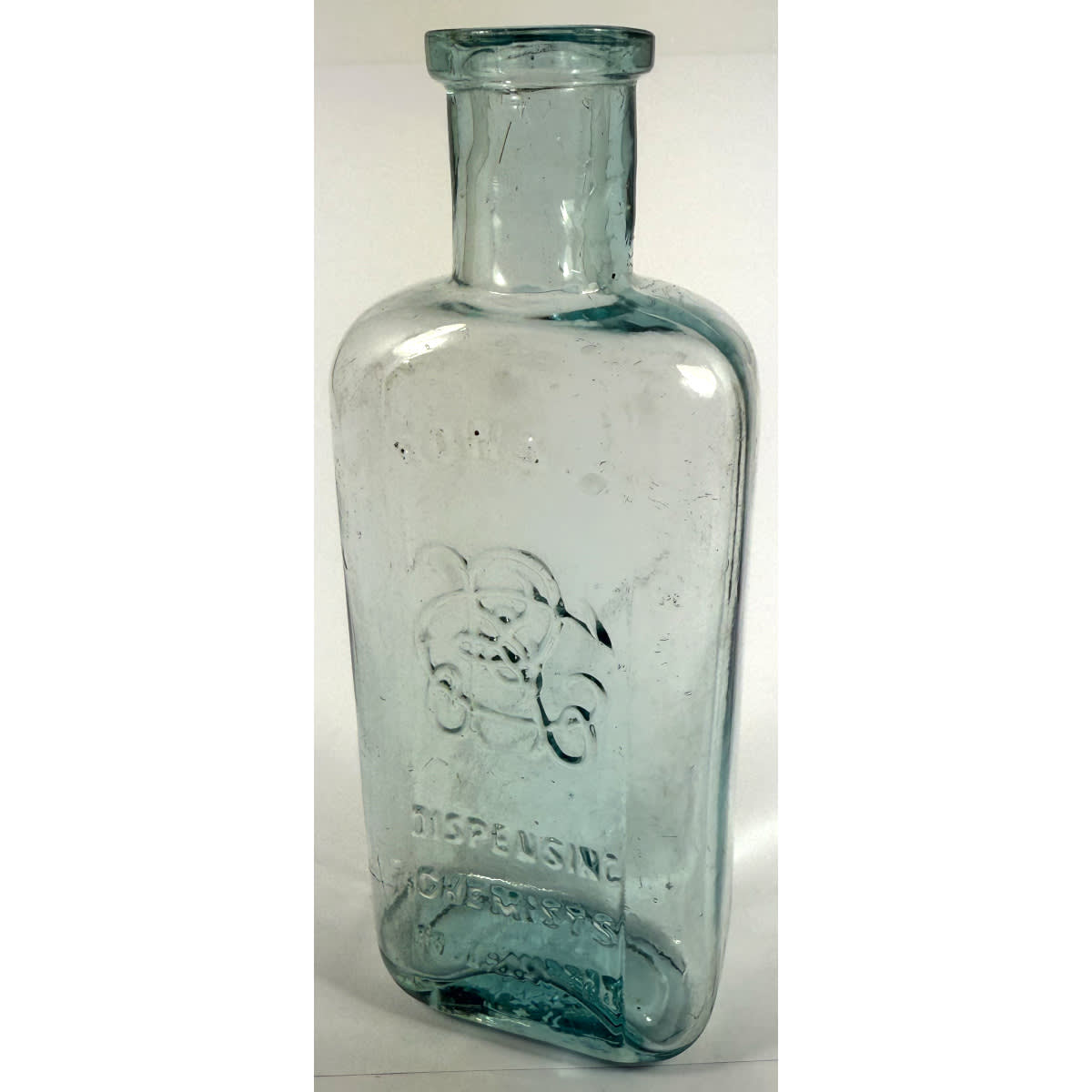 Chemist. Row & Co, Dispensing Chemists, Rockhampton. Monogram. Maws Symbol. 2 oz. 110 mm. (Queensland)