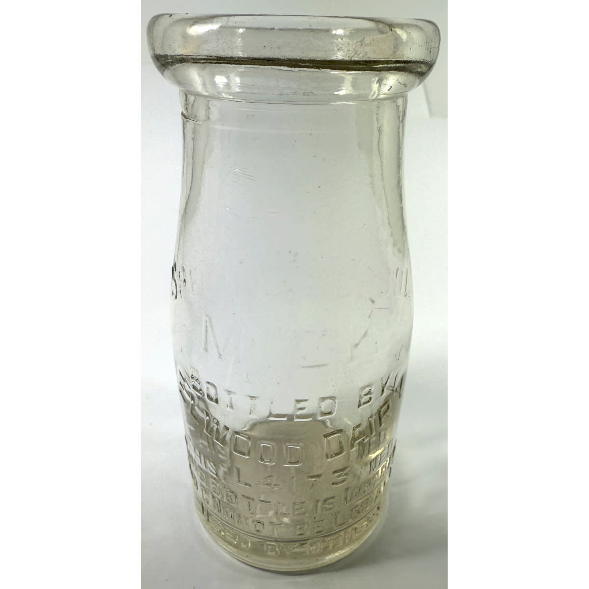 Milk. Special School Milk. Elwood Dairy. 1/4 Pint. 117 mm. Base Number: 153. (Victoria