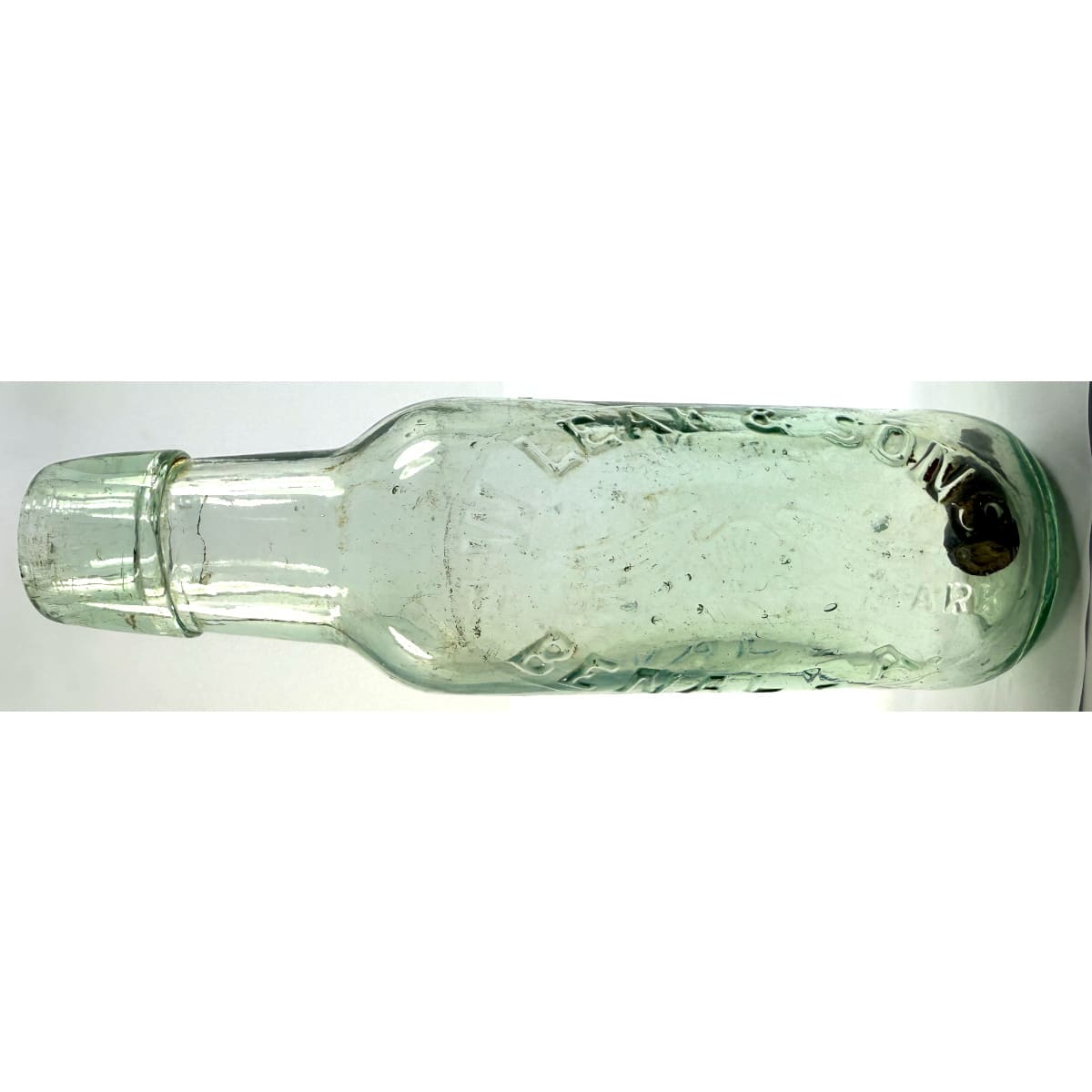 Lamont. W. Leak & Sons. Benalla. Aqua. 6 oz. (Victoria)