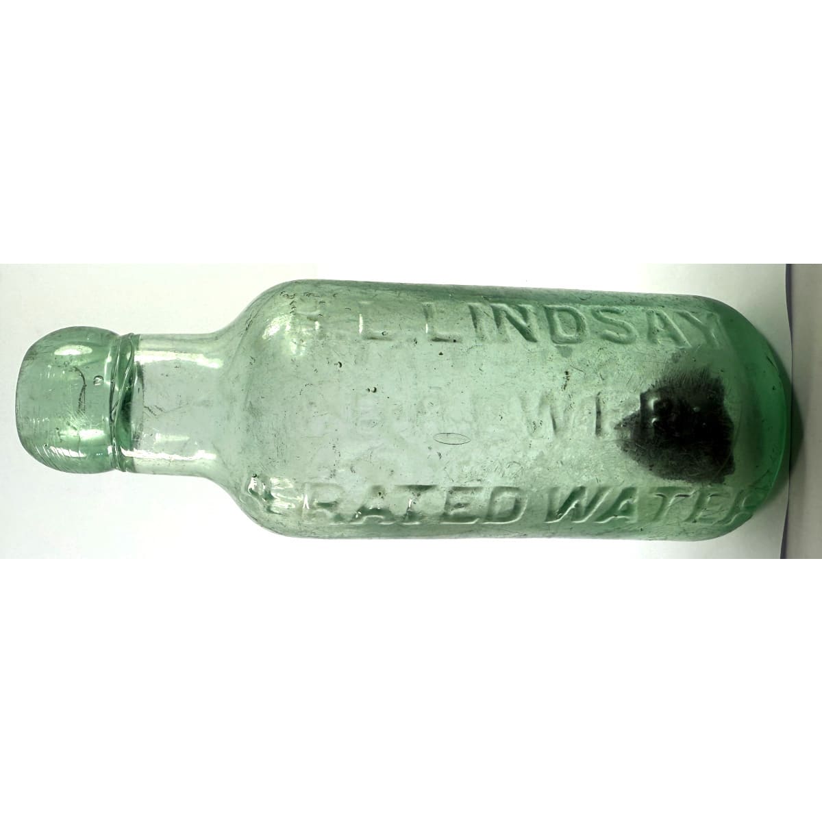 Patent. H. L. Lindsay, Hay. Bell Patent Type. Aqua. 6 oz. (New South Wales)
