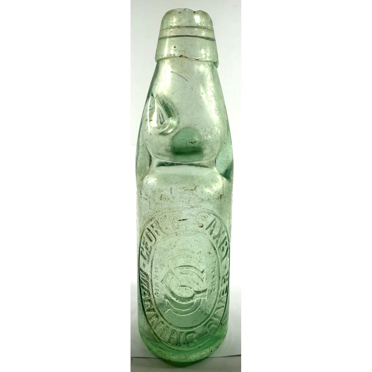 Codd. George Saxby, Manning River. Vance & Ross Bottle Makers. 6 oz. Aqua. (New South Wales)