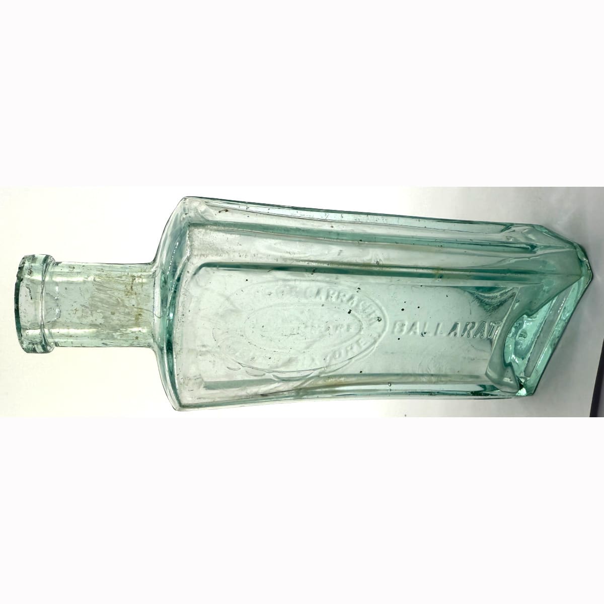 Chemist. Palmer's Carrageen Cough Mixture Ballarat. Aqua. 3 oz. 144 mm. (Victoria)