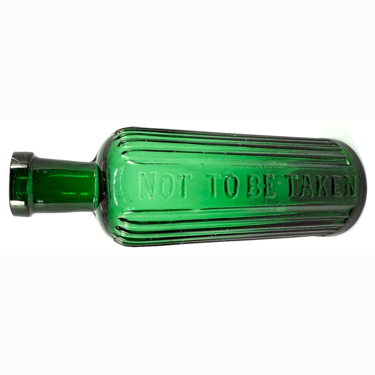 Poison. IXL. Not to be taken. Ribbed edges. 4 oz. (Saunders). Emerald Green. 127 mm.