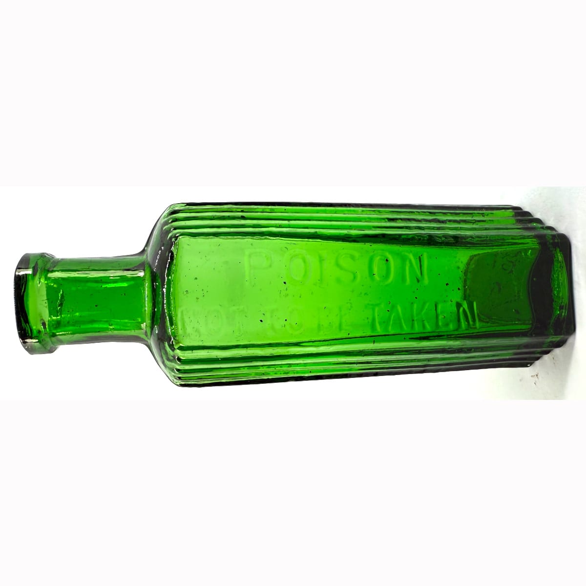Poison. Hexagonal. Poison Not to be taken. 1.5 oz. 100 mm. Bright Green.