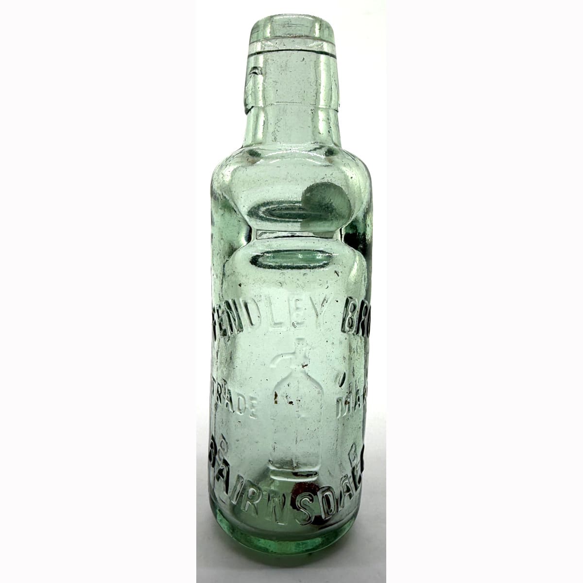 Codd. Fendley Bros., Bairnsdale. Soda Syphon trade mark. Aqua. 6 oz. (Gippsland, Victoria)