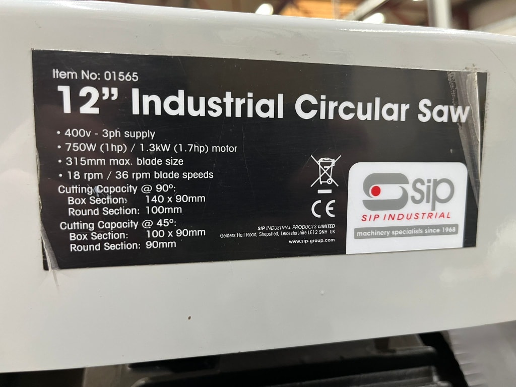 SIP 01565 12 Industrial Circular Saw 400v 2021serial number.jpeg