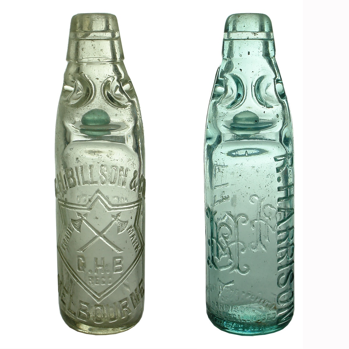 2 Codds: G. H. Billson & Co, St. Kilda, Melbourne; R. Harrison, Fitzroy. Dobson. 6 oz. (Victoria)