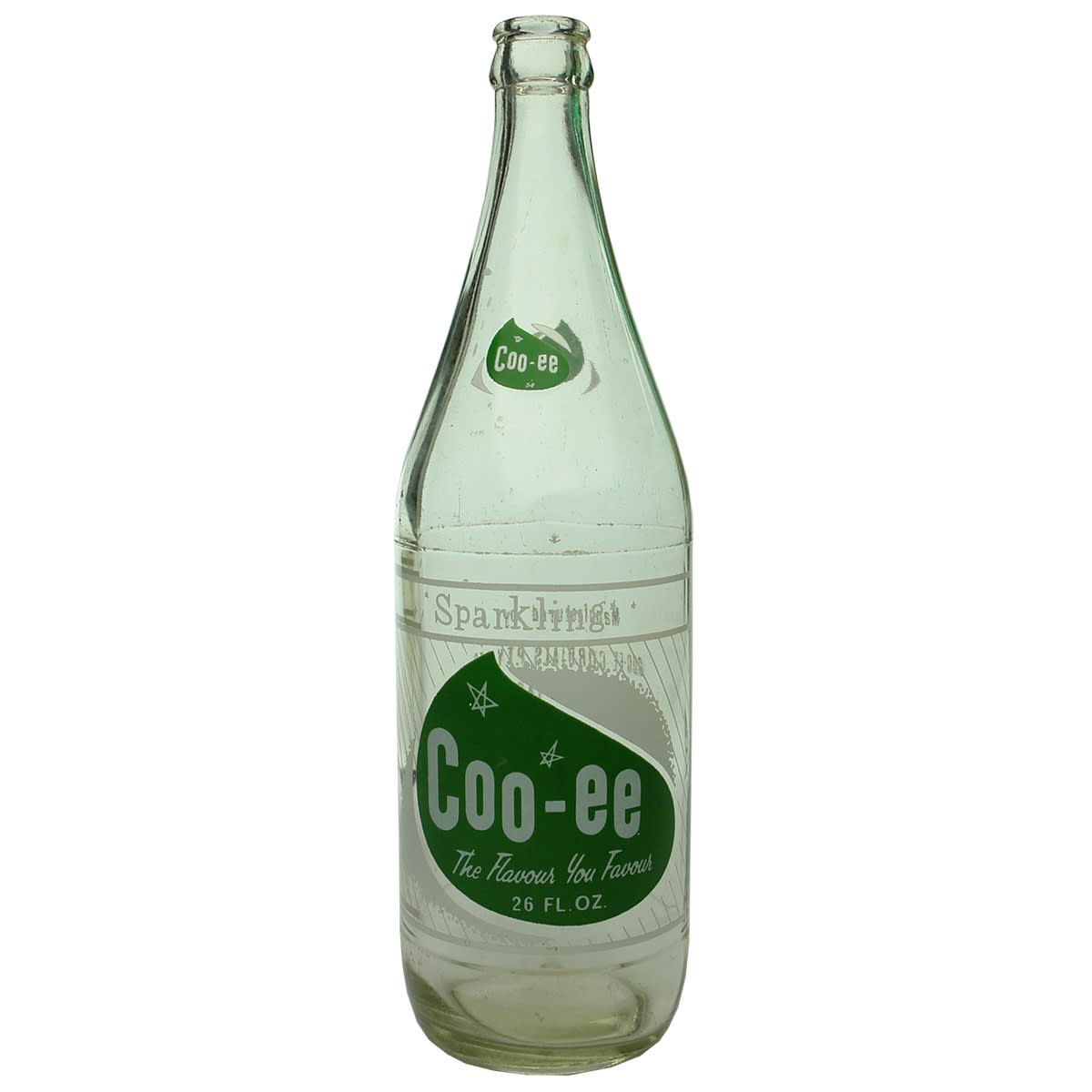 Crown Seal. Coo-ee Cordials, Burnie. Ceramic Label. 26 oz. (Tasmania)
