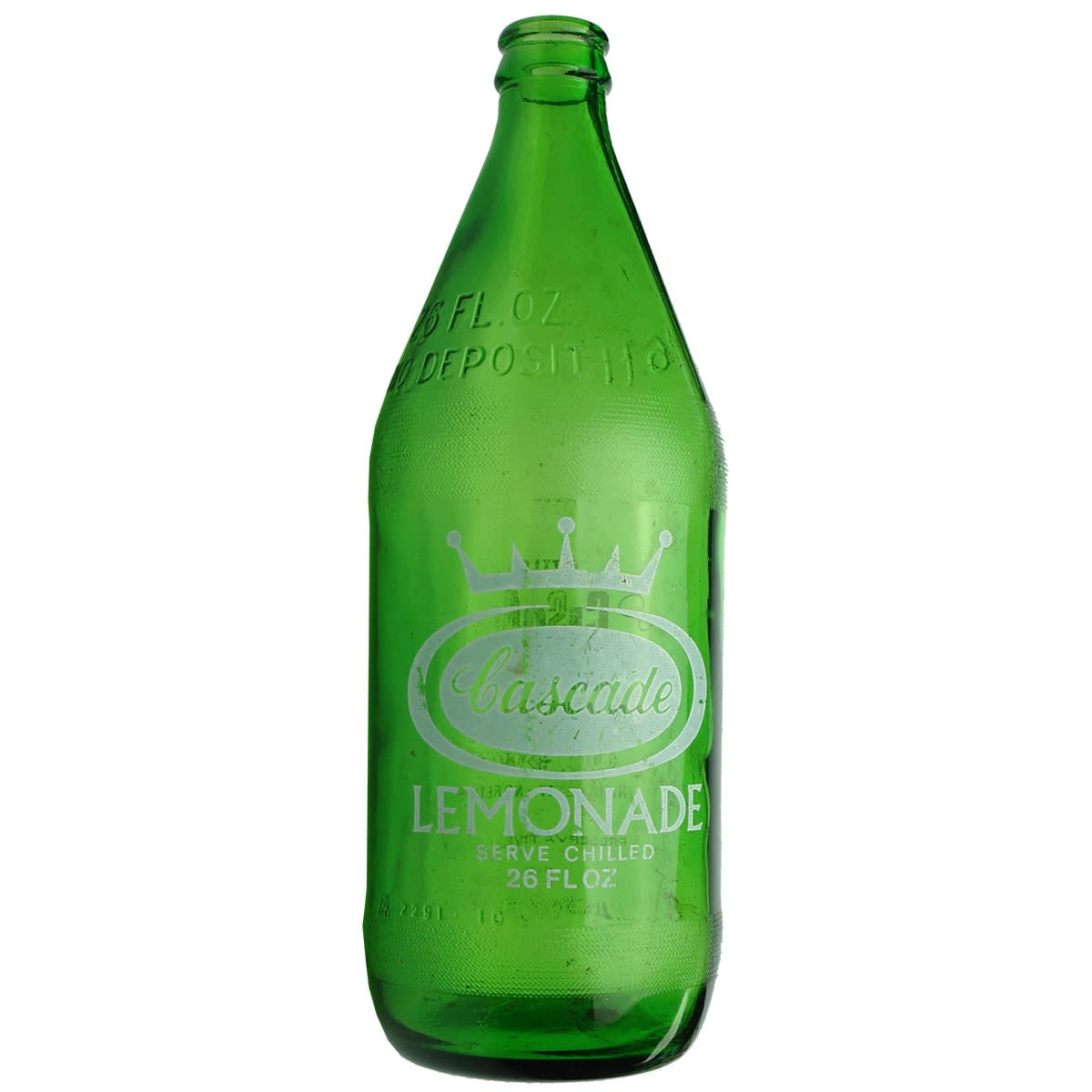 Crown Seal. Cascade Lemonade. Ceramic Label. "One Trippa". Green. 26 oz. (Tasmania)