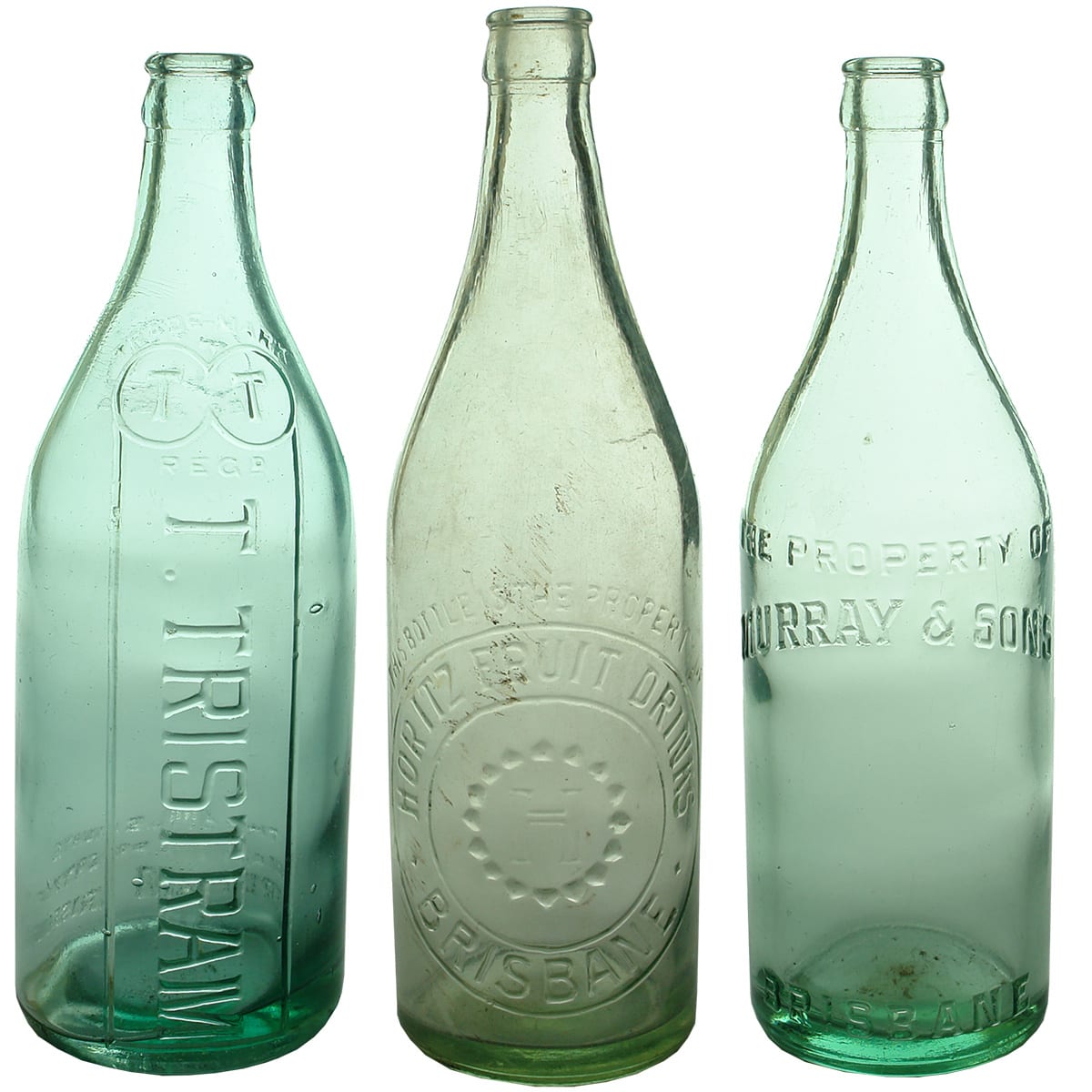 3 24 oz Brisbane Crown Seals. T. Tristram; Horitz Fruit Drinks; Murray & Sons. (Queensland)