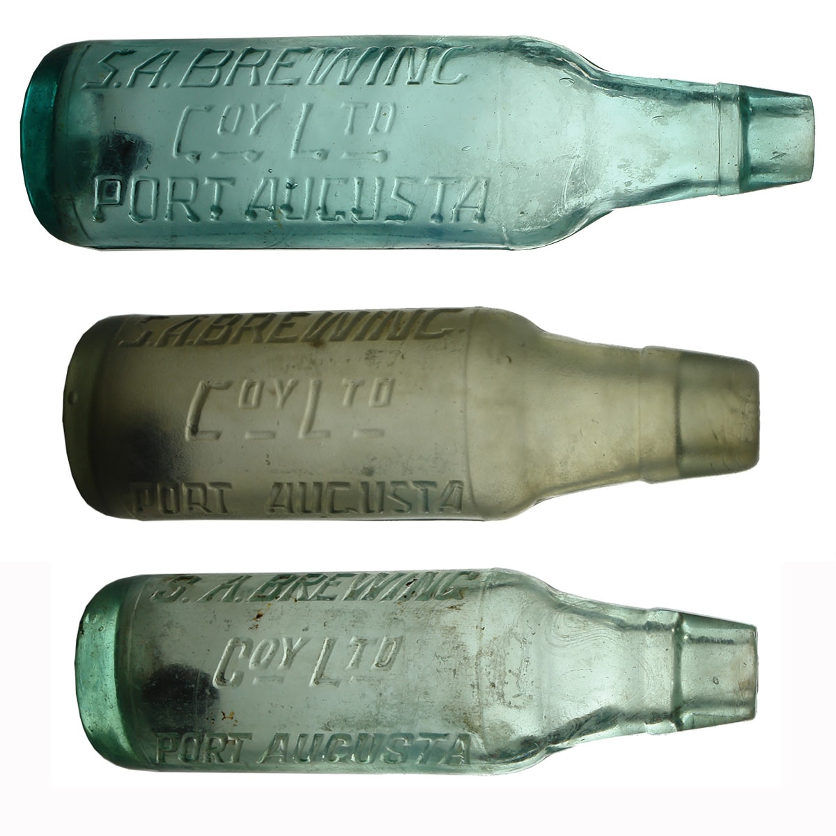 3 Lamonts. S. A. Brewing Coy Ltd Port Augusta. 1 x 10 oz, 2 x different 6 oz. (South Australia)