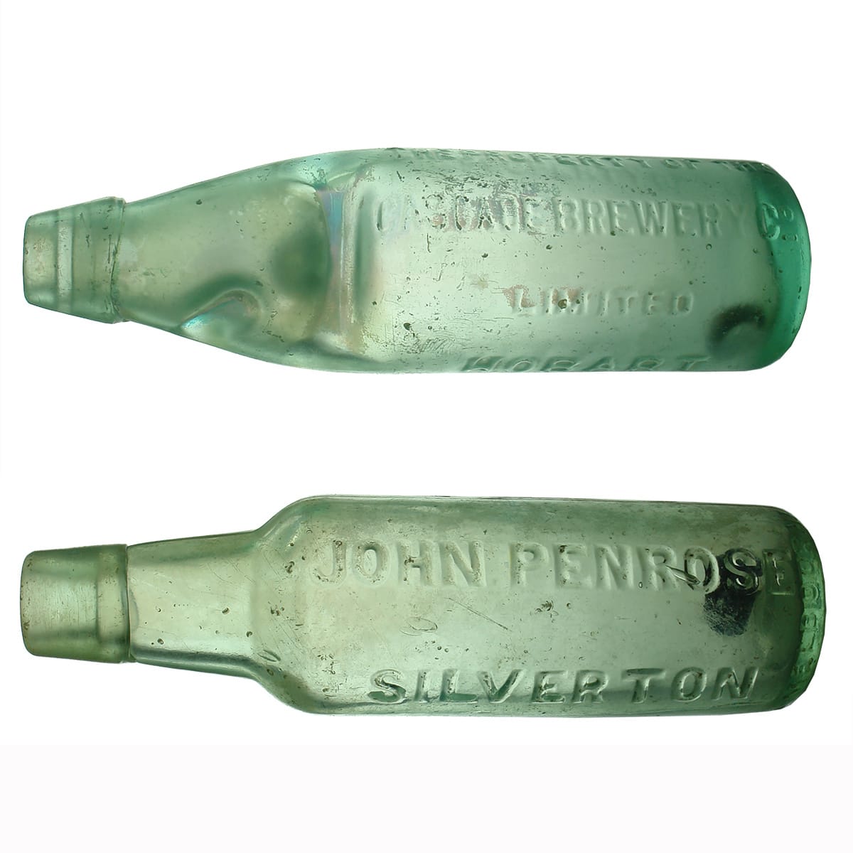 2 Aerated Waters: Cascade Brewery Co Ltd Hobart Codd; John Penrose, Silverton Lamont. (Tasmania & New South Wales)