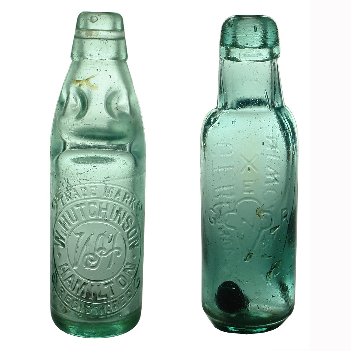 2 Aerated Waters: W. Hutchinson, Hamilton 6 oz Codd; G. Redman Newcastle 6 oz Lamont. (New South Wales)