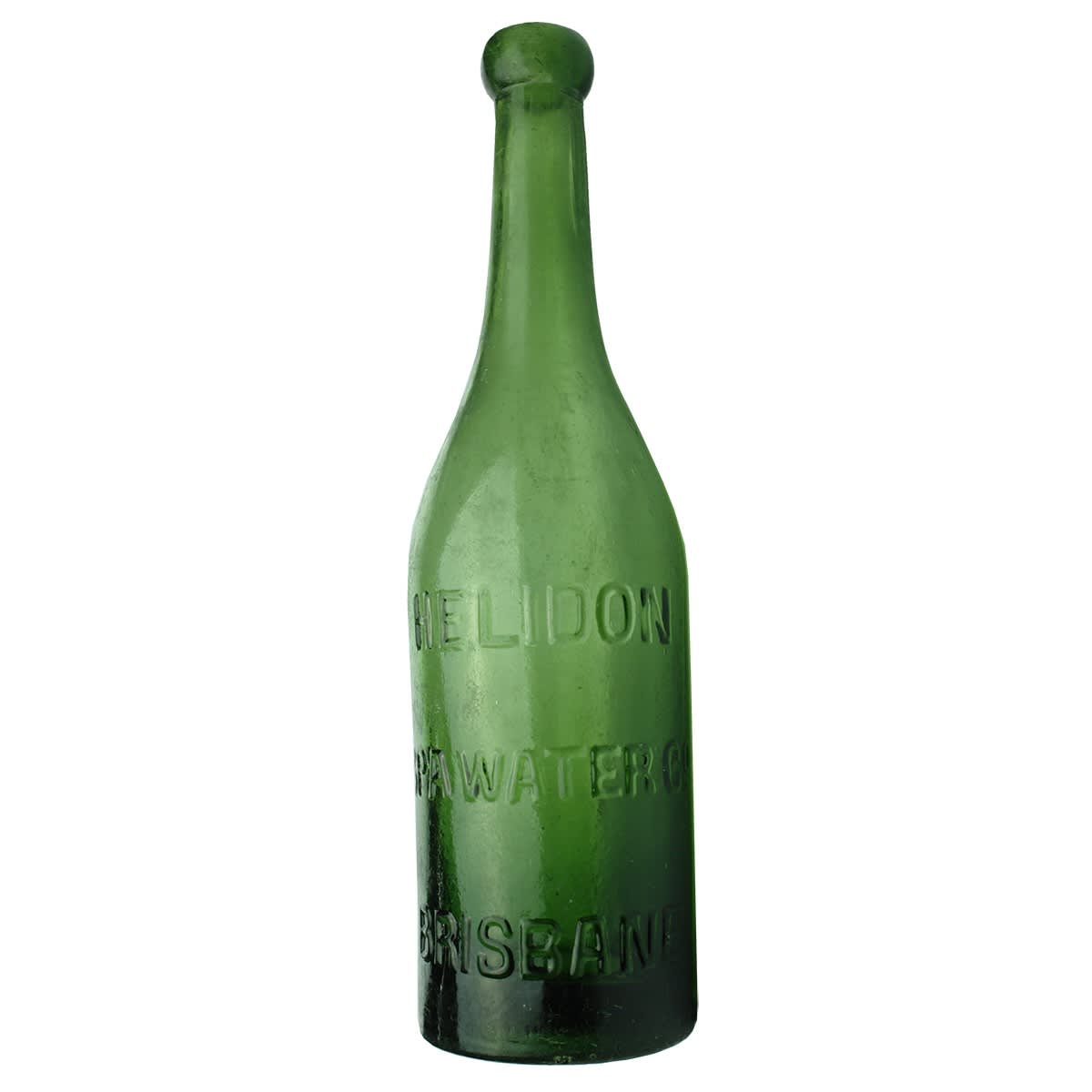 Corker. Helidon Spa Water Co, Brisbane. Green. 13 oz. (Queensland)