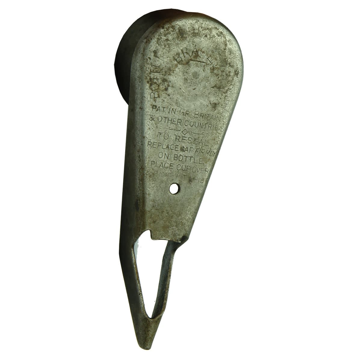 Opener. "Bracey" Bottle Opener & Resealer. (Great Britain)
