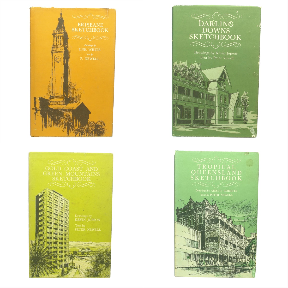 4 Sketchbook Series Australian Buildings: Brisbane; Darling Downs; Gold Coast & Green Mountains; Tropical Queensnland. (Queensland)