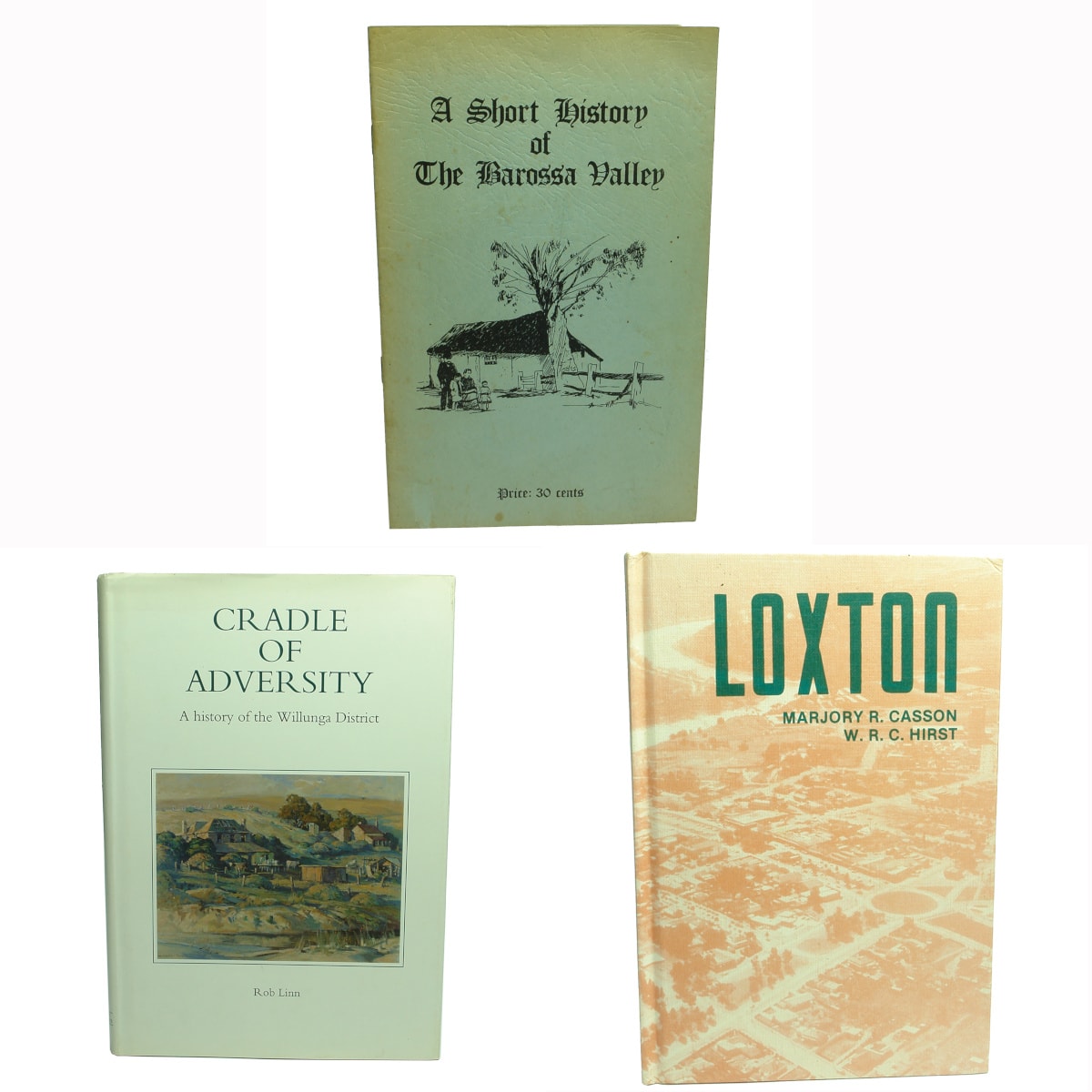 3 Books: Barossa Valley; Willunga; Loxton. (South Australia)