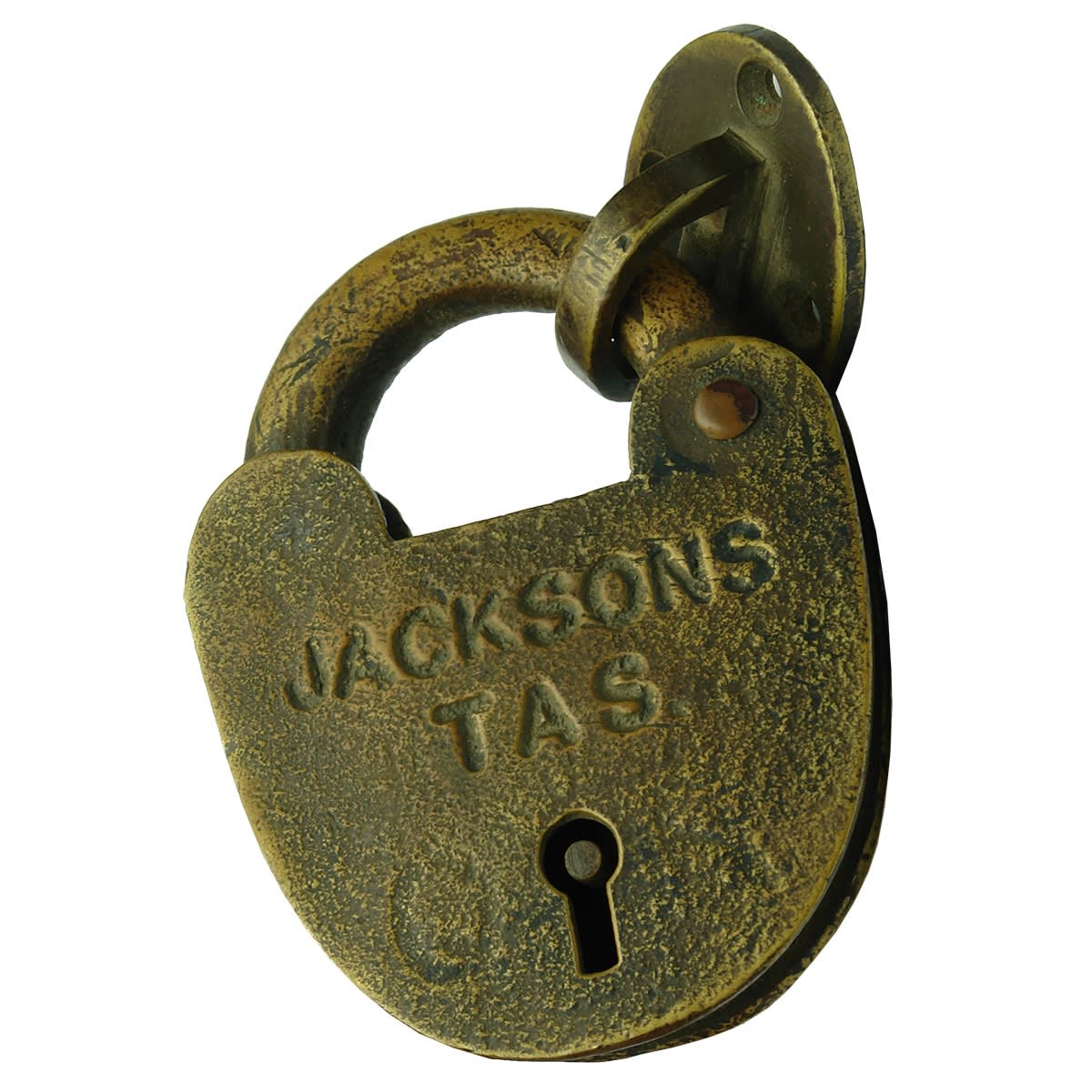 Padlock. Jacksons, Tas. Brass.