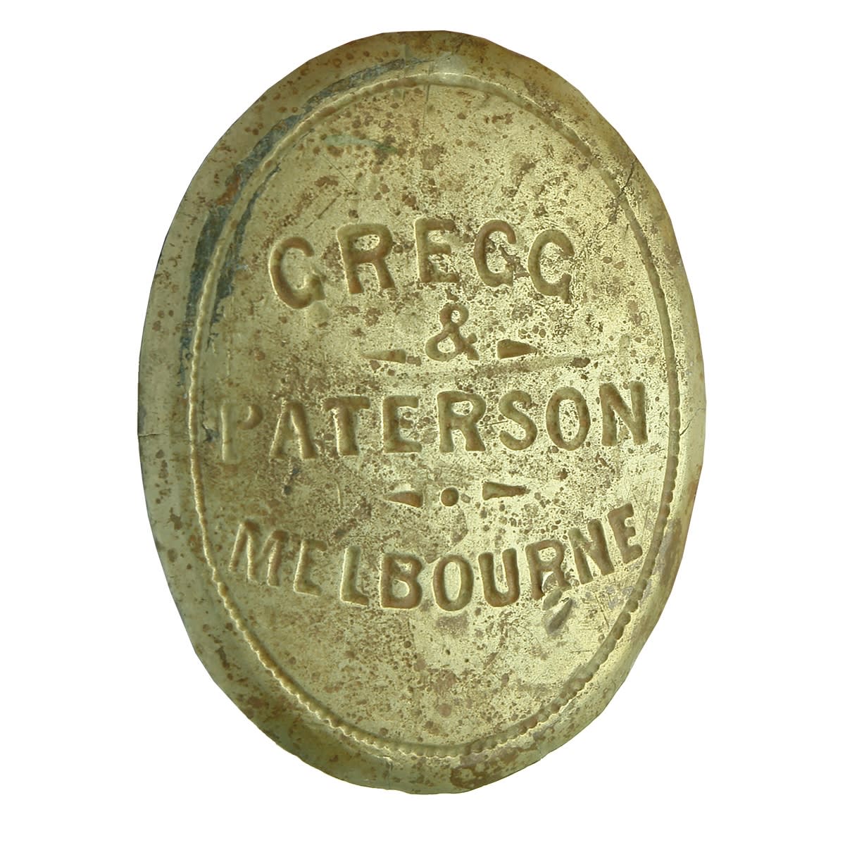 Metalware. Gregg & Paterson, Melbourne. Saddle Badge. (Victoria)