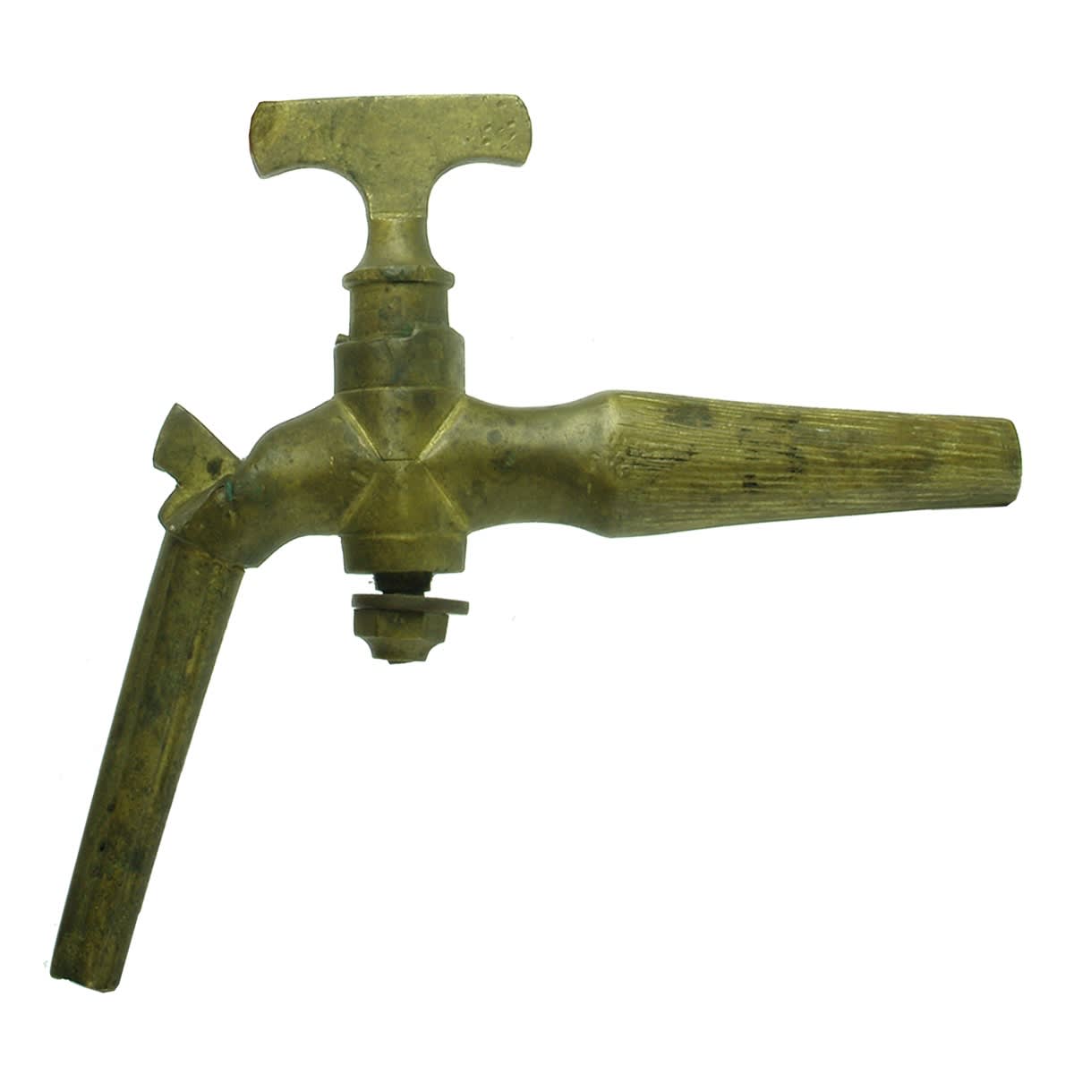 Metalware. Brass Tap With Long Spout.