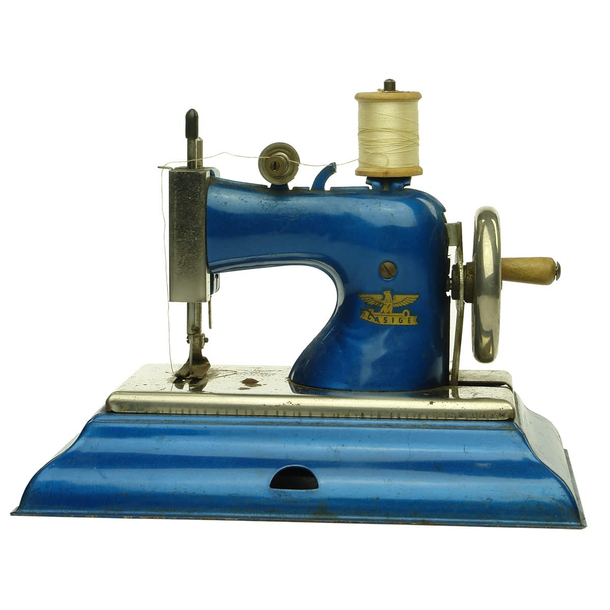Toy. Casige Sewing Machine. Made in Germany British Zone. (Germany).