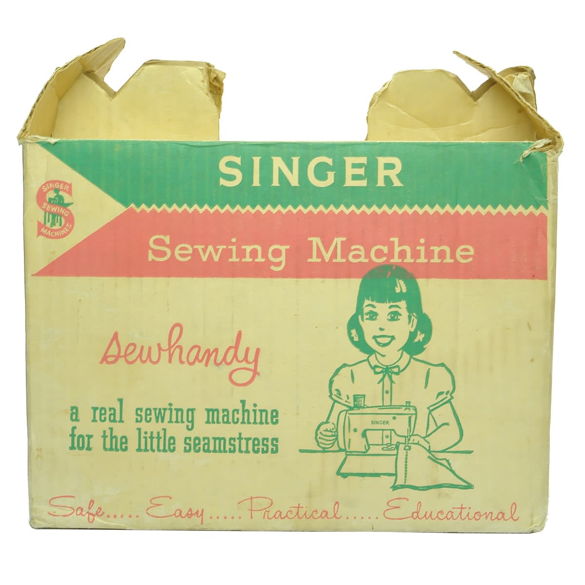 Toy. Singer Sewing Machine in Box, Sewhandy, A real sewing machine for the little seamstress., Model 40k. (United Kingdom)
