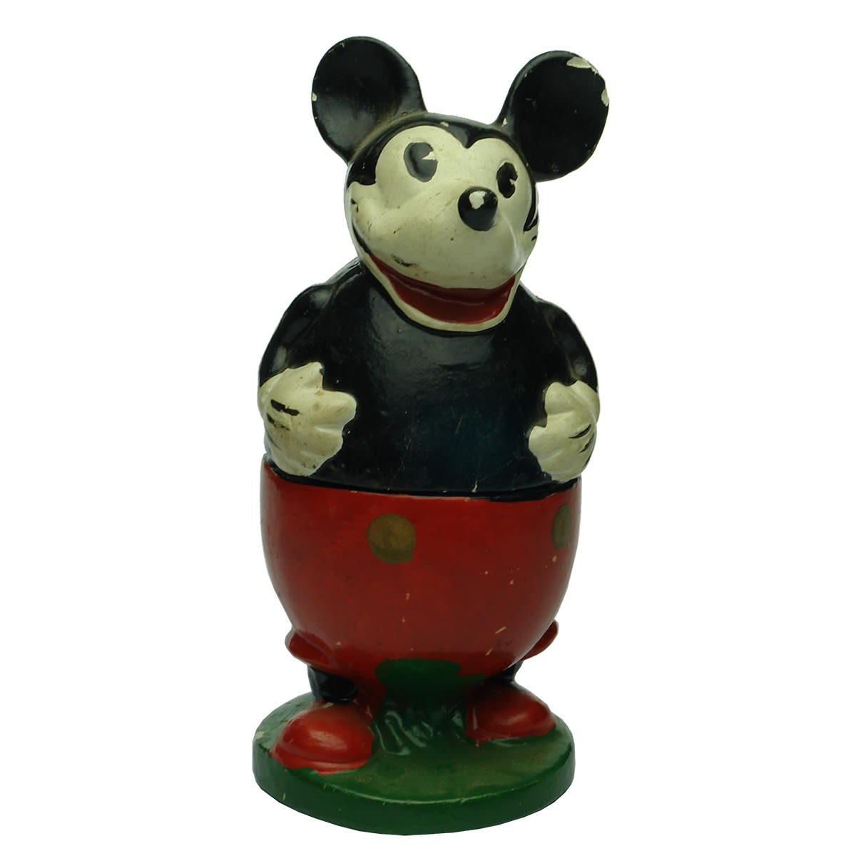 Plaster Mickey Mouse Container? Made in Japan. Copyright by Special Permission Walt Disney Enterprises.