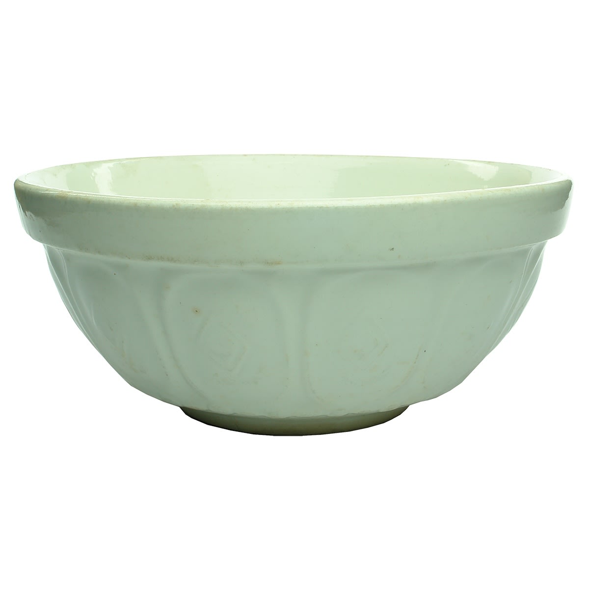 Large Stoneware Mixing Bowl. Diamond and rope moulded pattern. Bristile, Perth W. A.  (Western Australia)