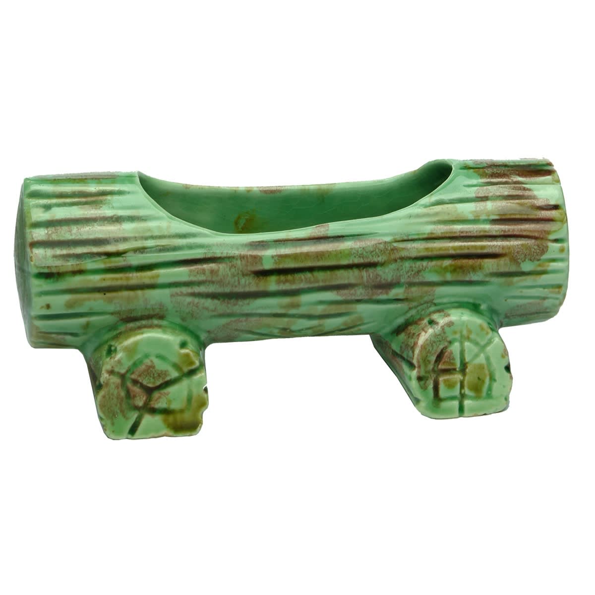 Delamere Art Pottery Mottled Glaze Log Vase.