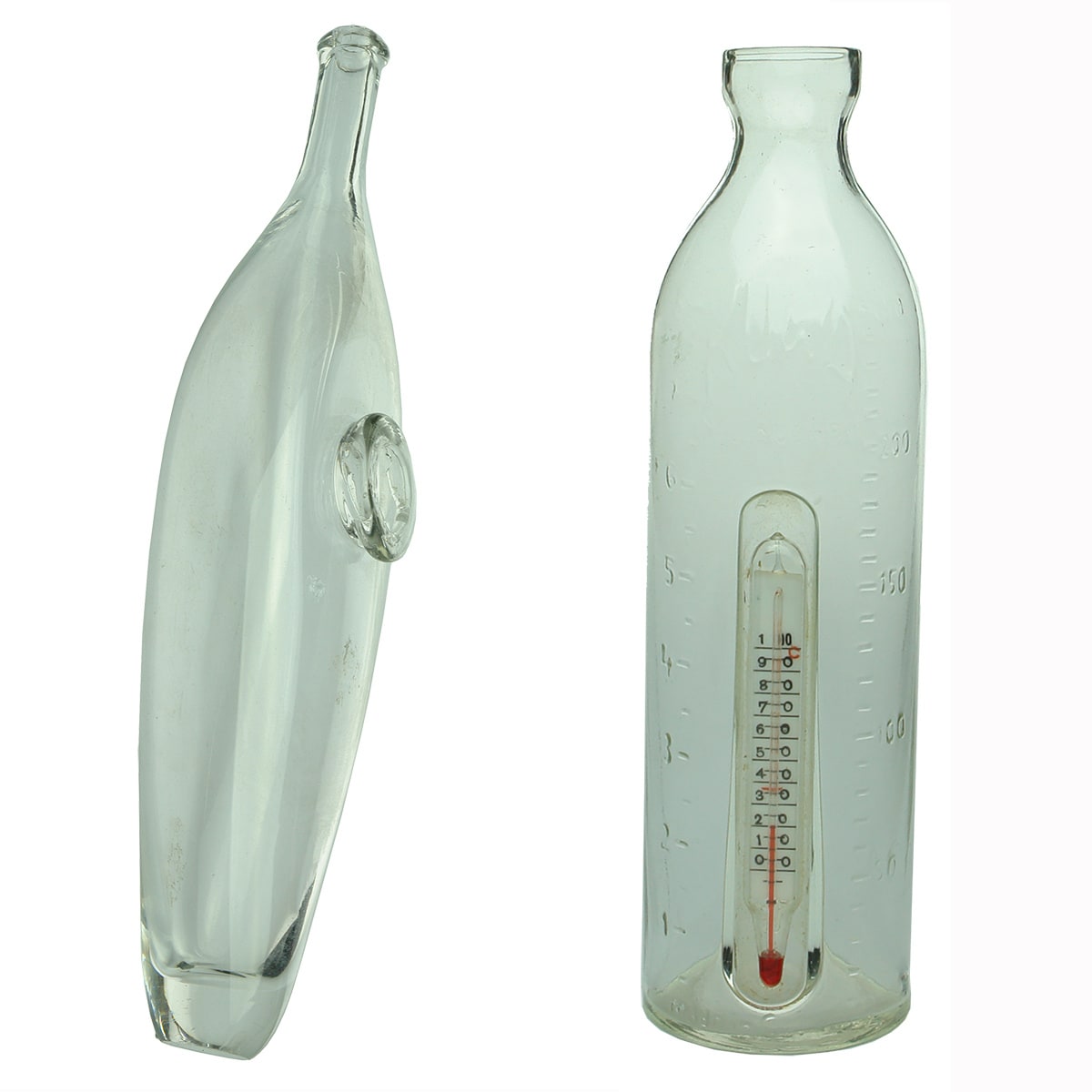 2 Baby Feeders: Free blown flint glass and KUWA with built in thermometer.