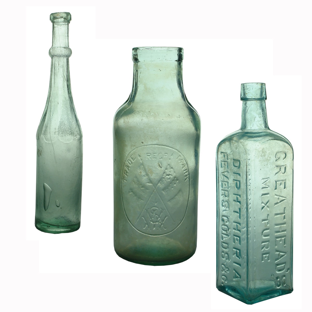 3 Bottles: Goldfields Salad Oil; Southan Sydney Flag Pickle; Greatheads Mixture.