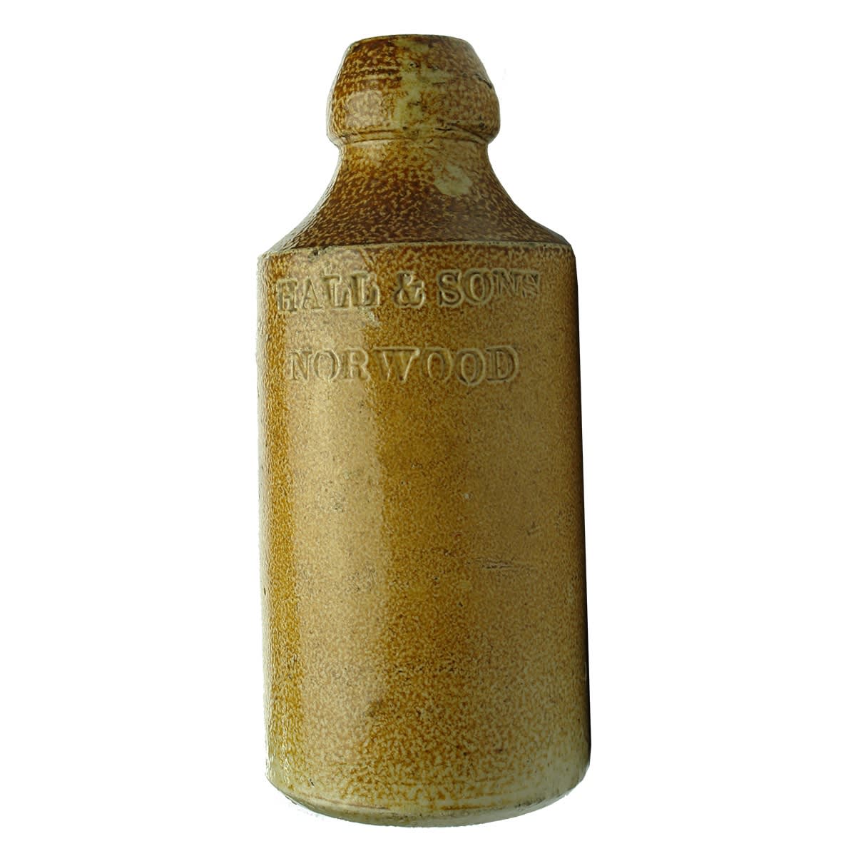 Ginger Beer. Hall & Sons, Norwood. Doulton Lambeth. Impressed. Salt Glaze. (South Australia)