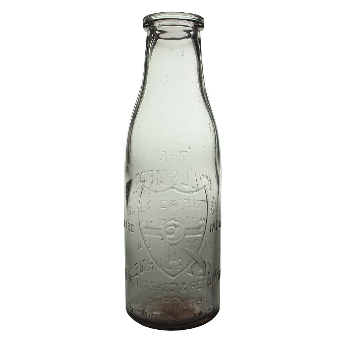 Milk. The Willsmere Certified Milk Company Pty Ltd Melbourne. 37 ozs (Quart). Amethyst. (Victoria)