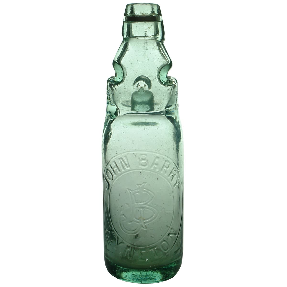 Codd, Acme Reliance Patent. John Barry, Kyneton. JB Monogram. Dan Rylands Ld maker. 10 oz. (Victoria)