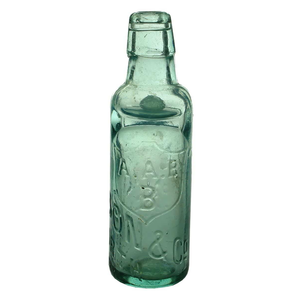 Codd. A. A. Billson & Co., Beechworth. All Way Pour. Aqua. 6 oz. (Victoria)