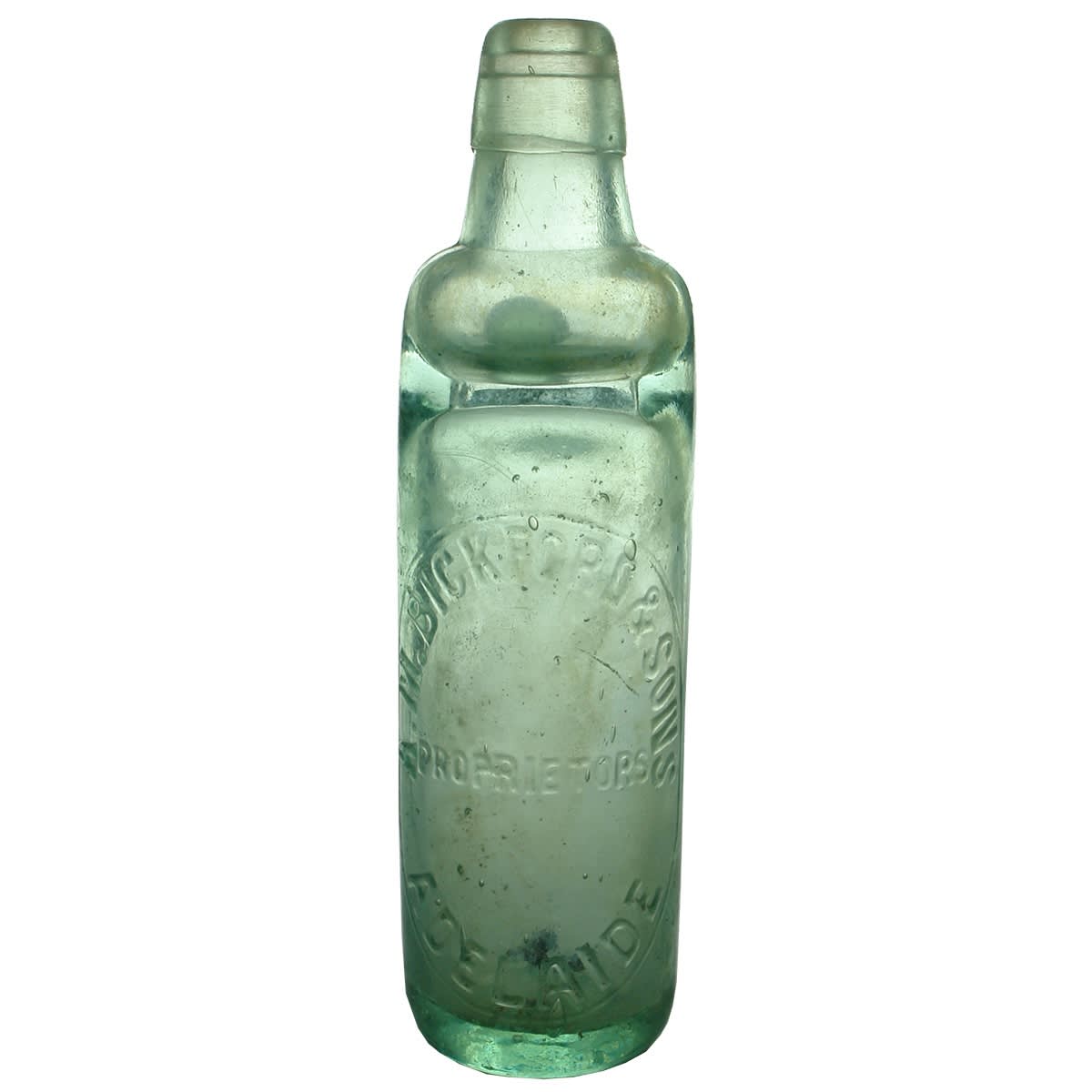 Codd. A. M. Bickford & Sons, Proprietors, Adelaide. All way pour. Aqua. 10 oz. (South Australia)