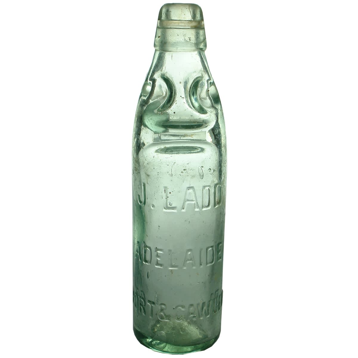 Codd. J. Ladd, Adelaide, Port & Gawler. M base mark. Dobson. 10 oz. (South Australia)