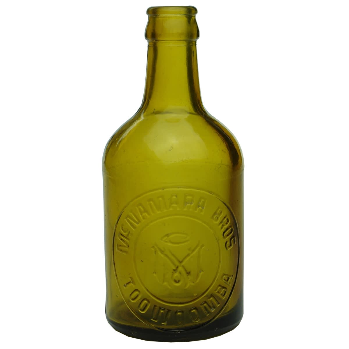 Crown Seal. McNamara Bros., Toowoomba. Dump. Honey Amber. (Queensland)