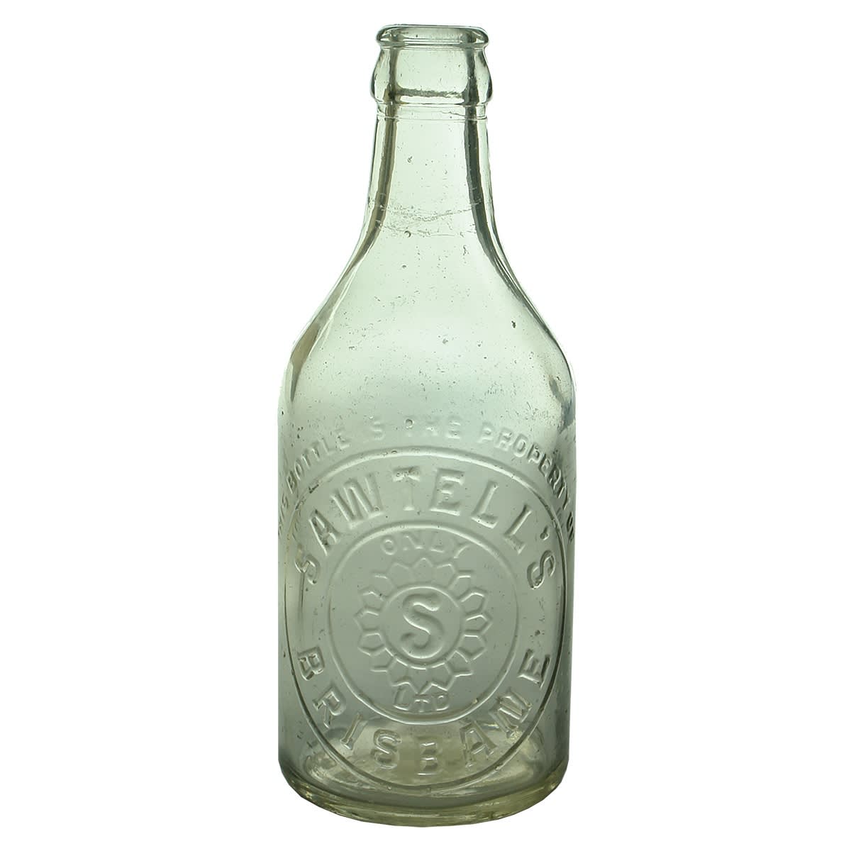Crown Seal. Sawtell's Brisbane. Sunflower. Dump. Clear. AGM base mark. (Queensland)