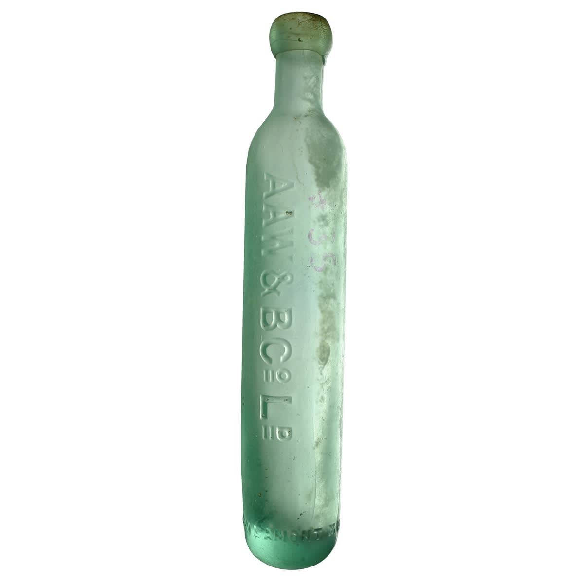 Maugham. A A W & B Co Ld. (Adelaide Aerated Waters & Brewing Company Ltd). John Lamont. Aqua. 10 oz. (South Australia)