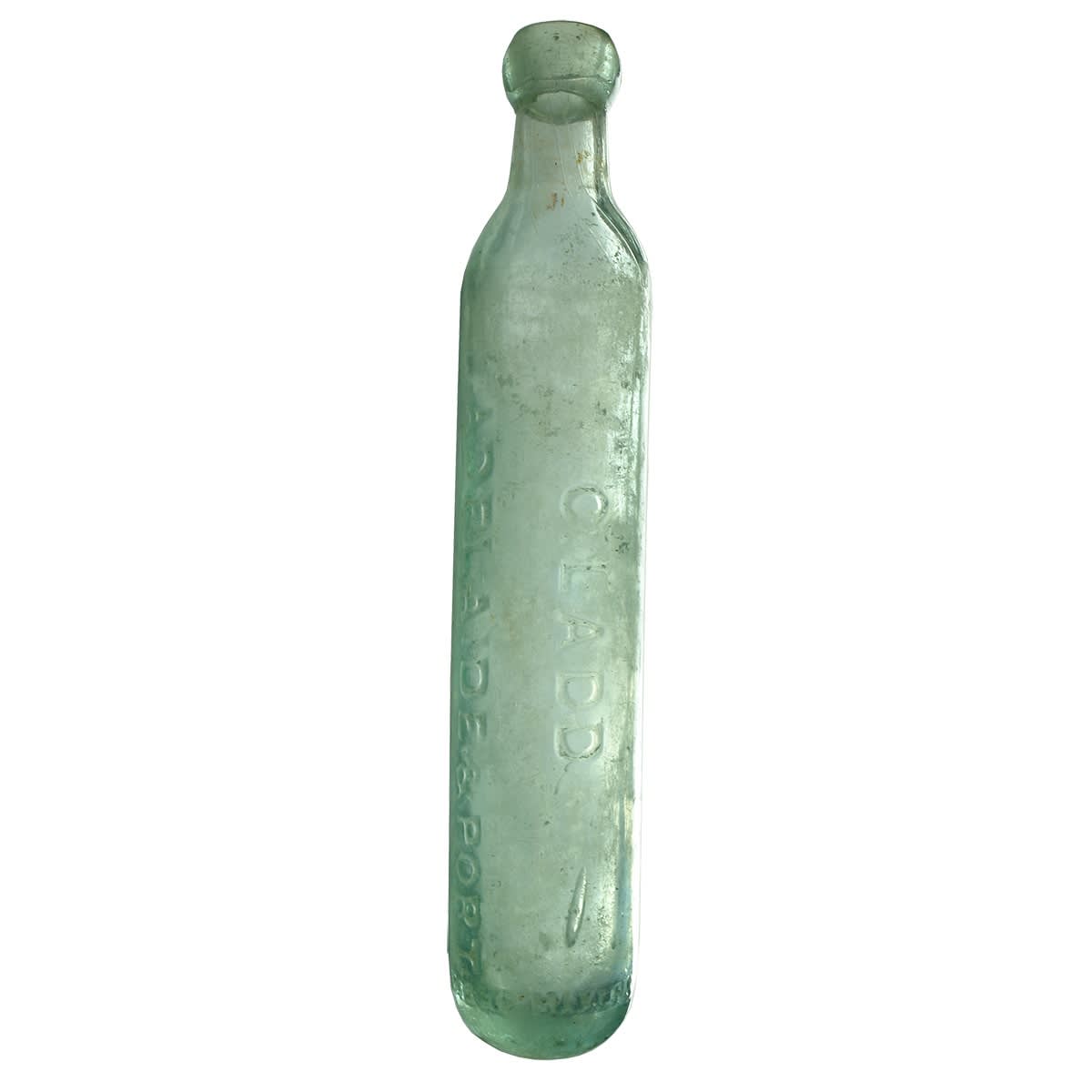 Maugham.  C. Ladd, Adelaide & Port. Embossed 1 side. Lumb & Co. Aqua. 10 oz. (South Australia)