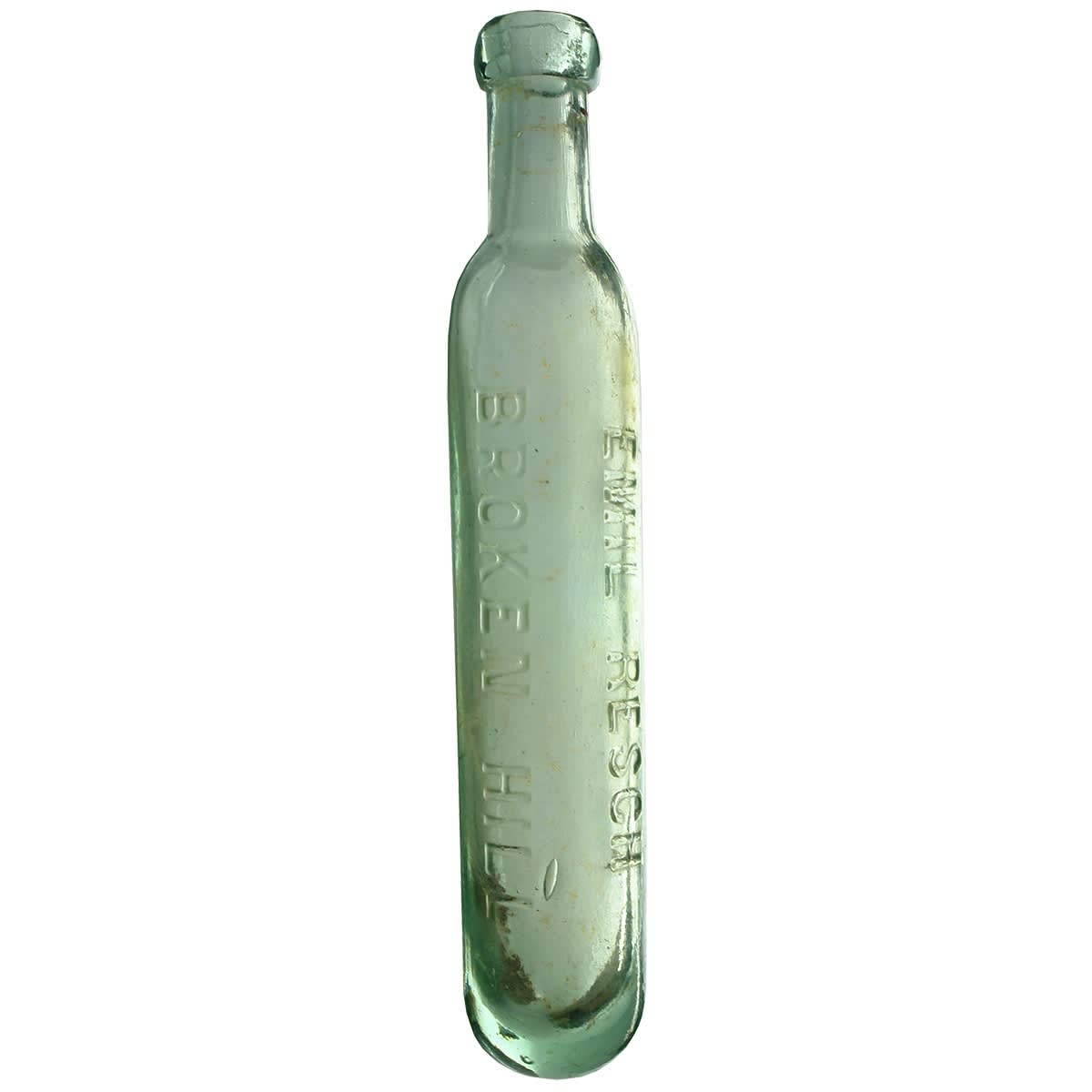 Maugham.  Emil Resch, Broken Hill.  Long Neck. Aqua.  10 oz. (New South Wales)