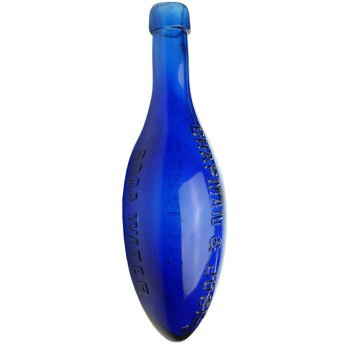 Torpedo. Chapman & Jose, Soda Water, Geraldton. Cobalt Blue. 10 oz. (Western Australia)