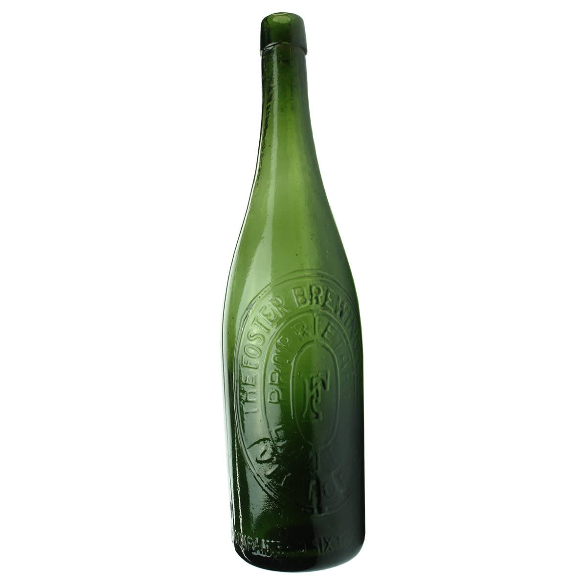 Beer. Foster Brewing Co Ltd, Altered Mould. Fs base. Green. 26 oz. (Victoria)