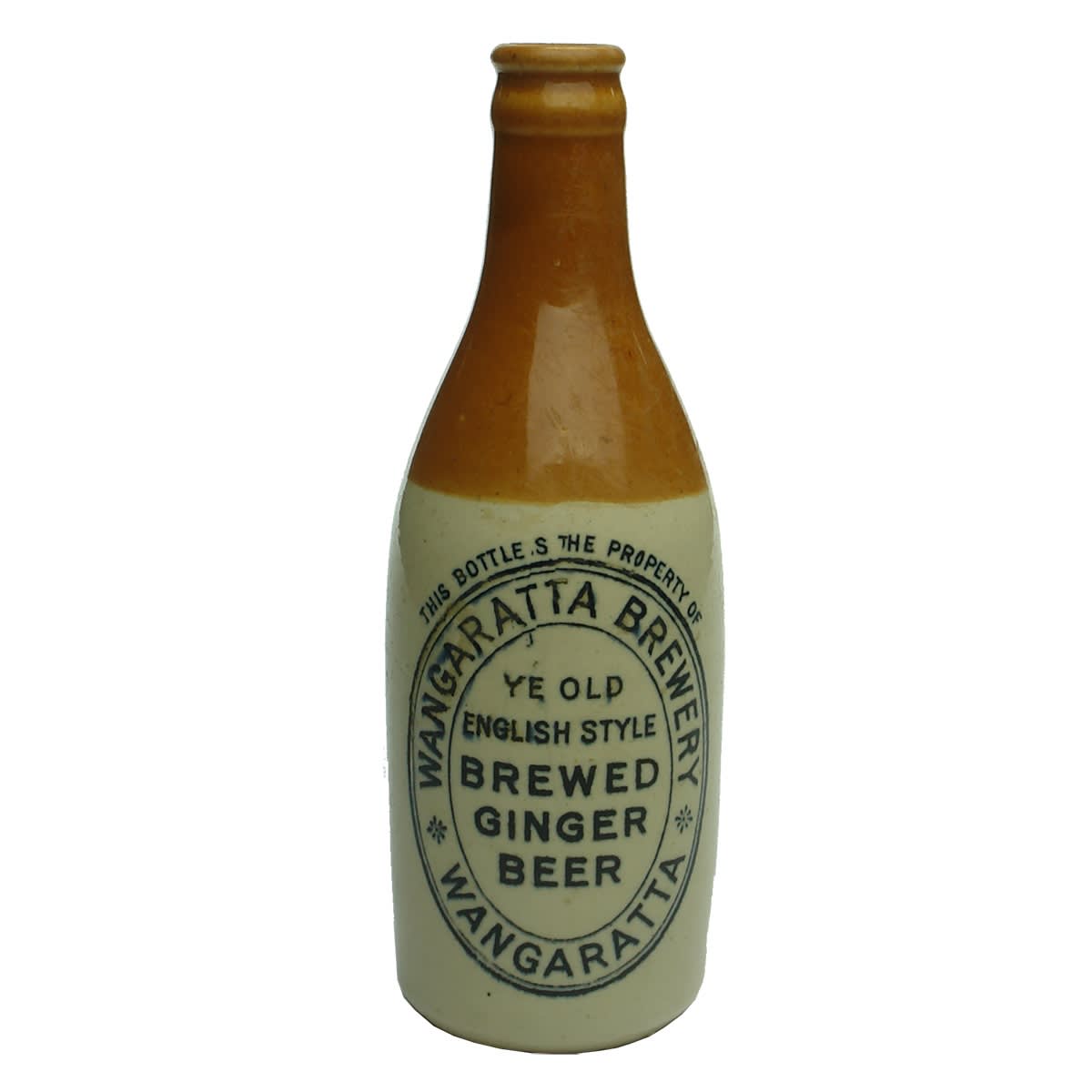 Ginger Beer. Wangaratta Brewery. Champagne. Red Top. Crown Seal. (Victoria)