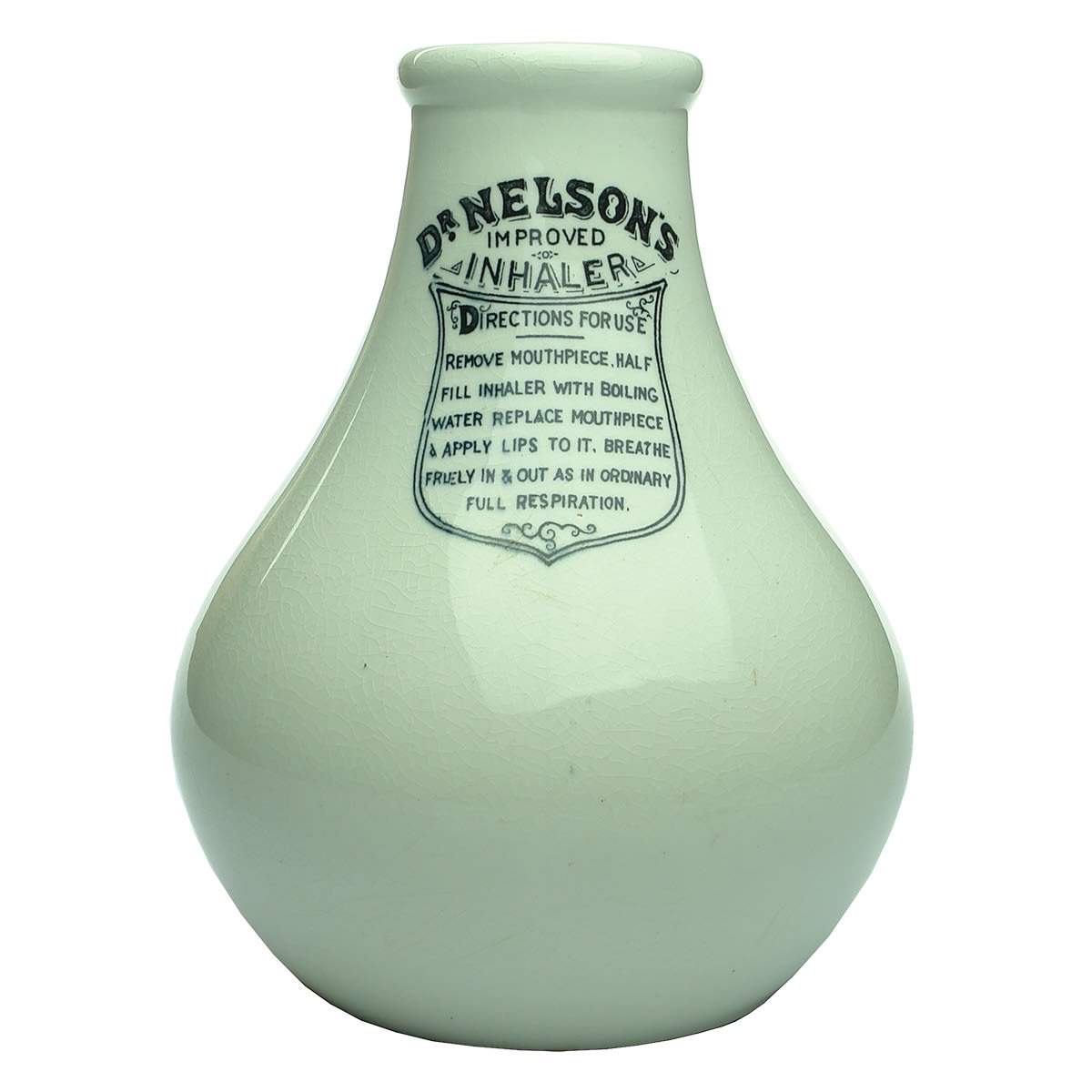 Ceramic Inhaler. Dr Nelson's Improved Inhaler. Directions. Large Size.