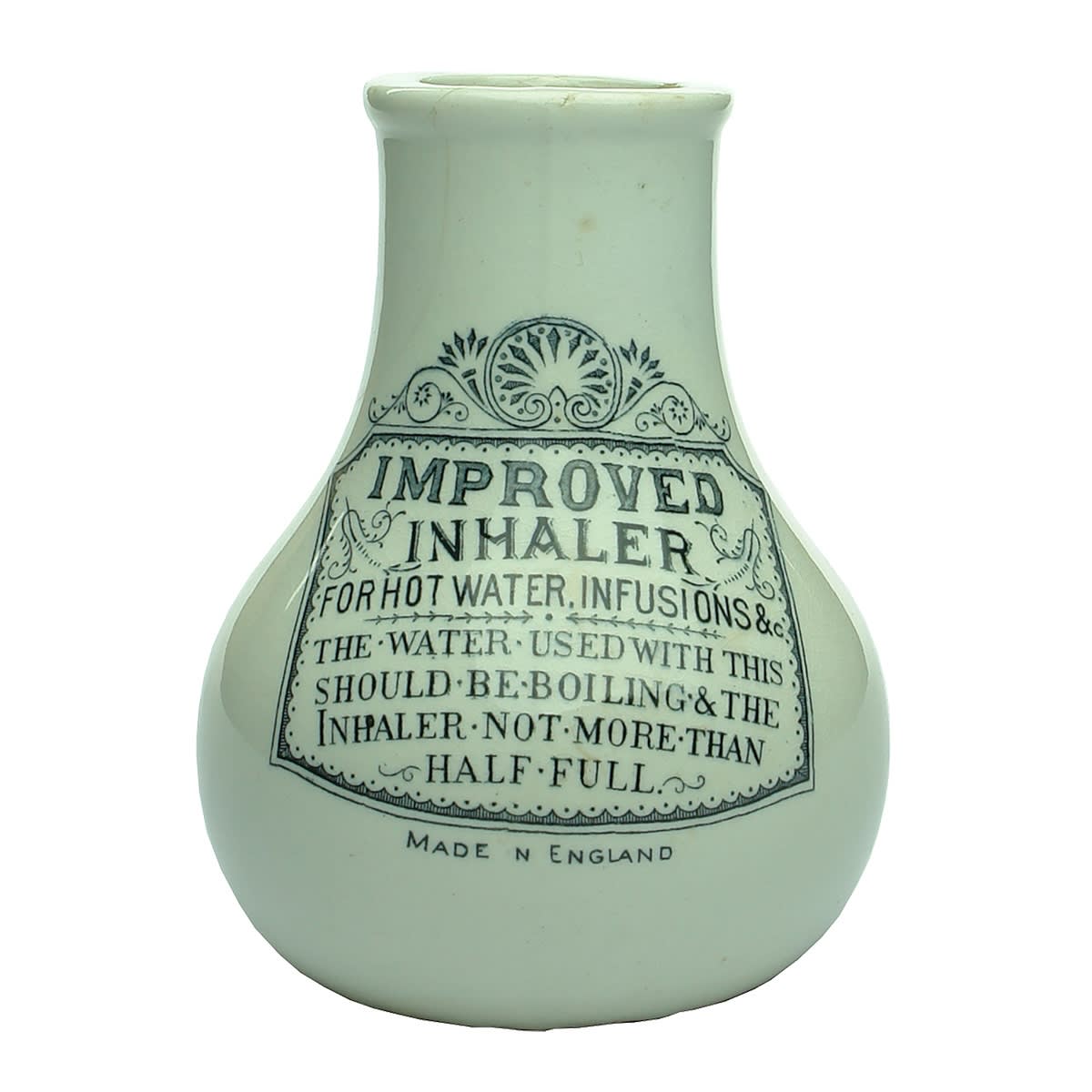 Ceramic Improved Inhaler. Made in England.