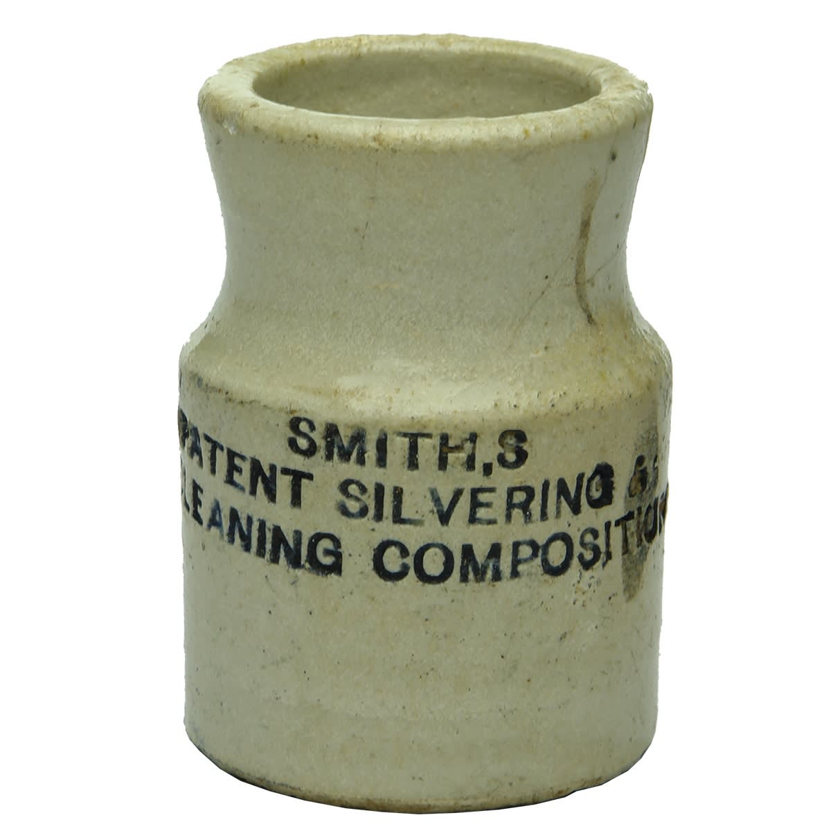 Polish Jar. Smith's Patent Silvering & Cleaning Composition. (Bendigo, Victoria)