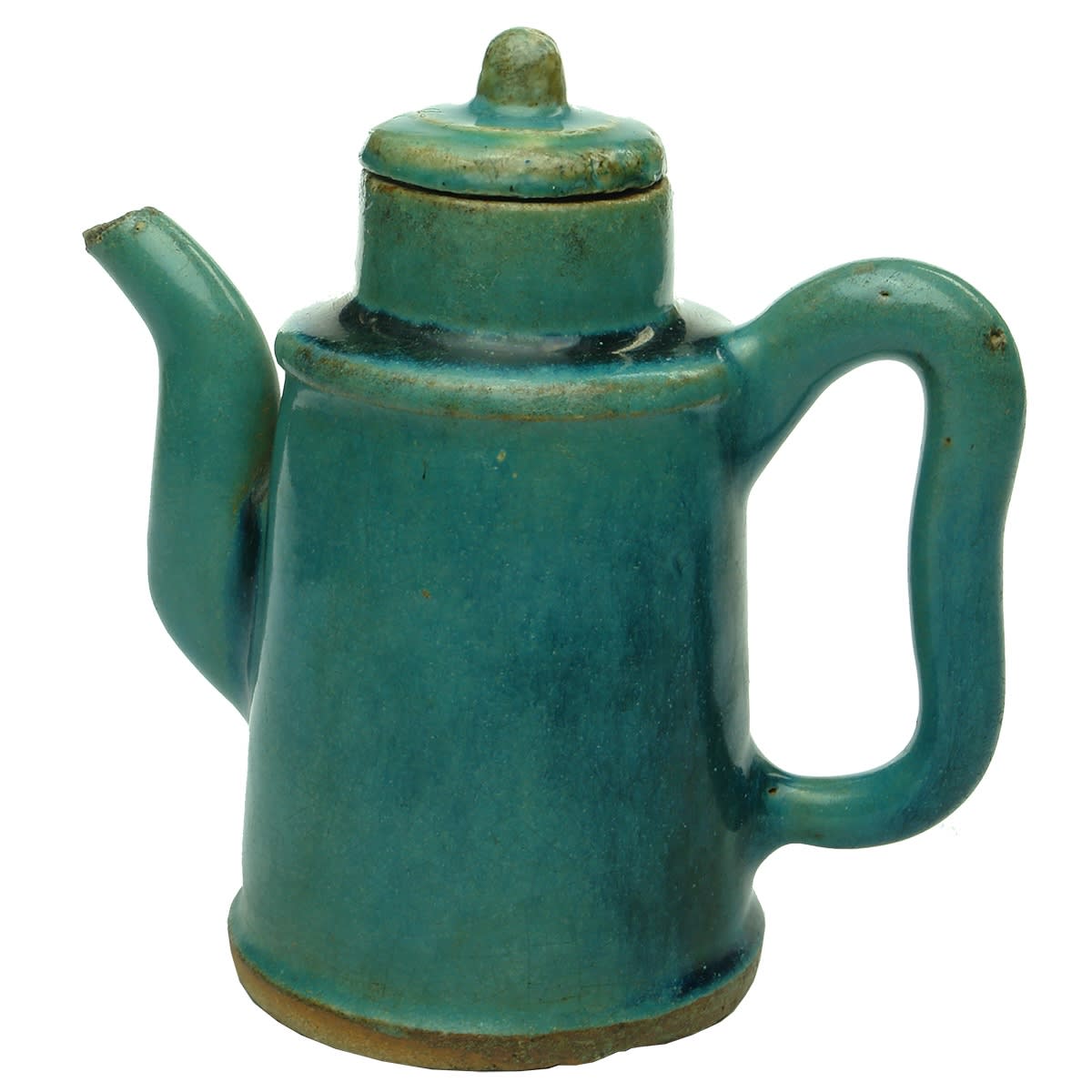 Chinese. Jade Coloured Chinese Teapot with Lid. 131 mm. (China)