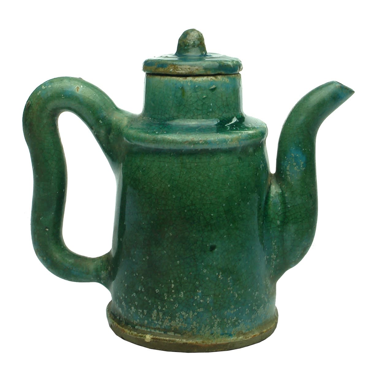 Chinese. Jade Coloured Chinese Teapot with Lid. 117 mm. (China)